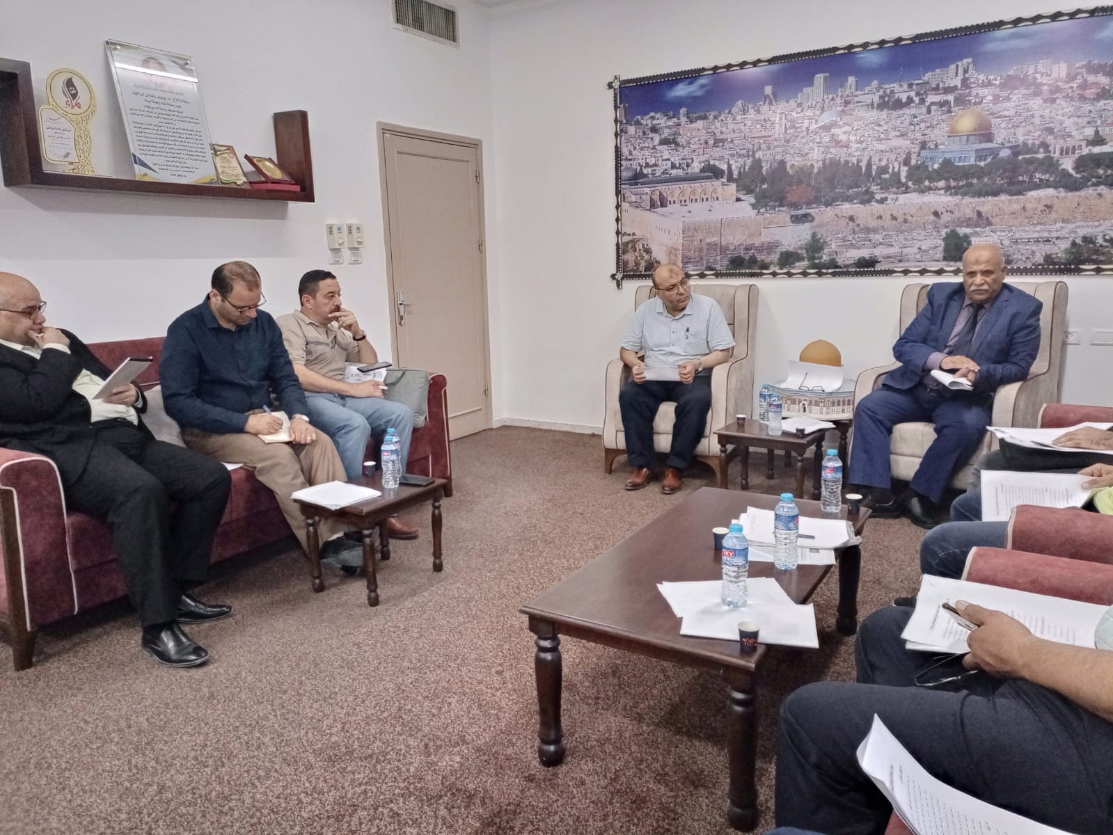 اجتماع اللجنة التوجيهية للإشراف على تنفيذ مشروع إعادة تأهيل وادي غزة